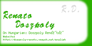 renato doszpoly business card